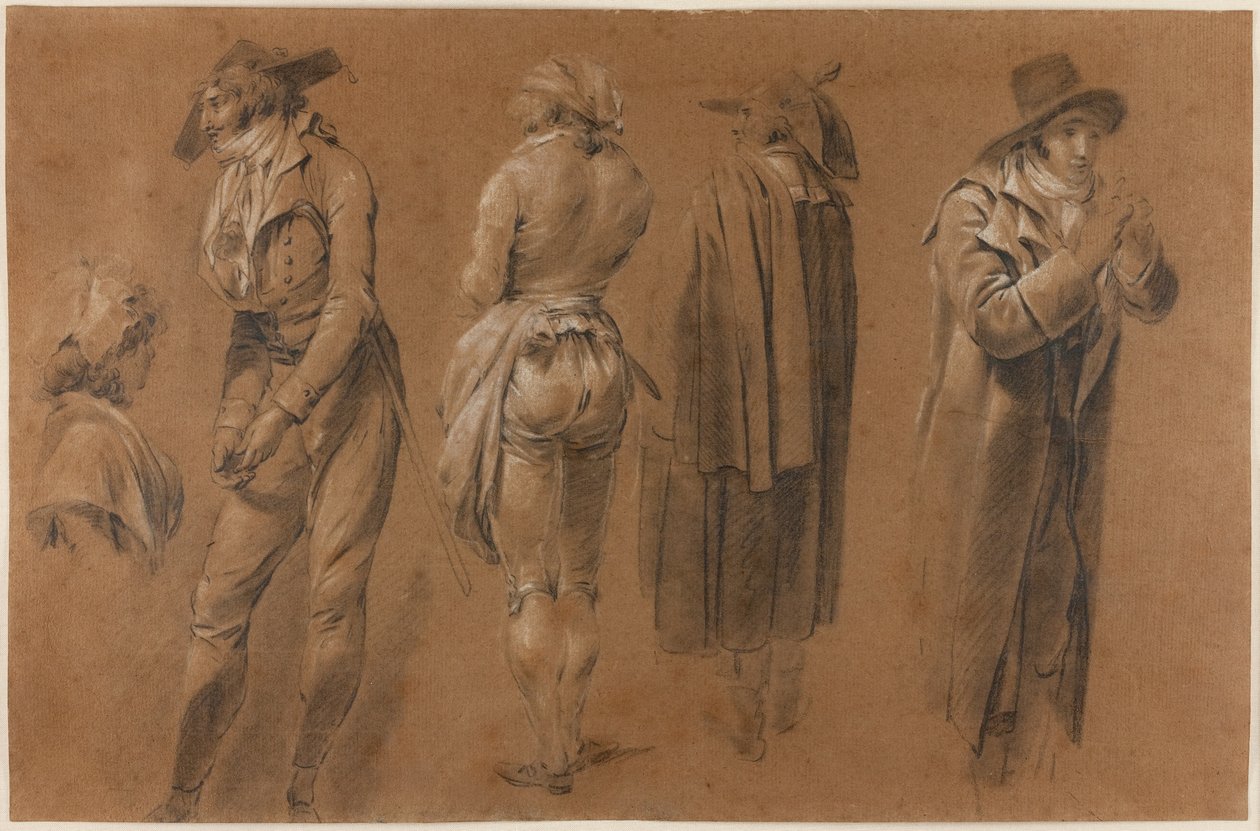 Tutkimus keinottelijoille Palais Royalissa tekijältä Louis Leopold Boilly