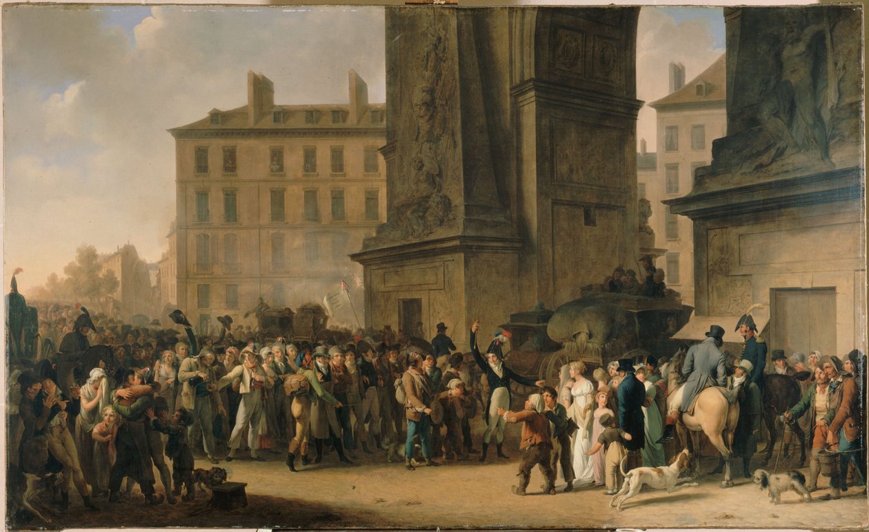 Vuoden 1807 varusmiehet marssivat Porte Saint-Denis