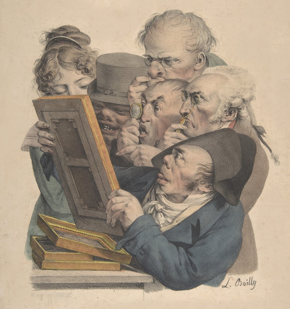 Taiteen tuntijat, 1823-28. tekijältä Louis Leopold Boilly