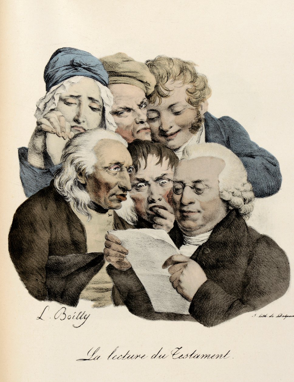 Louis-Leopold Boillyn testamentin lukeminen (Louis Leopold Boilly) tekijältä Louis Leopold Boilly