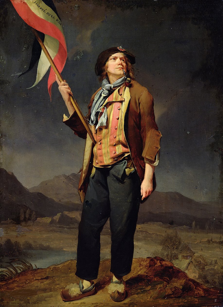 Laulaja Chenard Sans-Culottena, 1792 tekijältä Louis Leopold Boilly