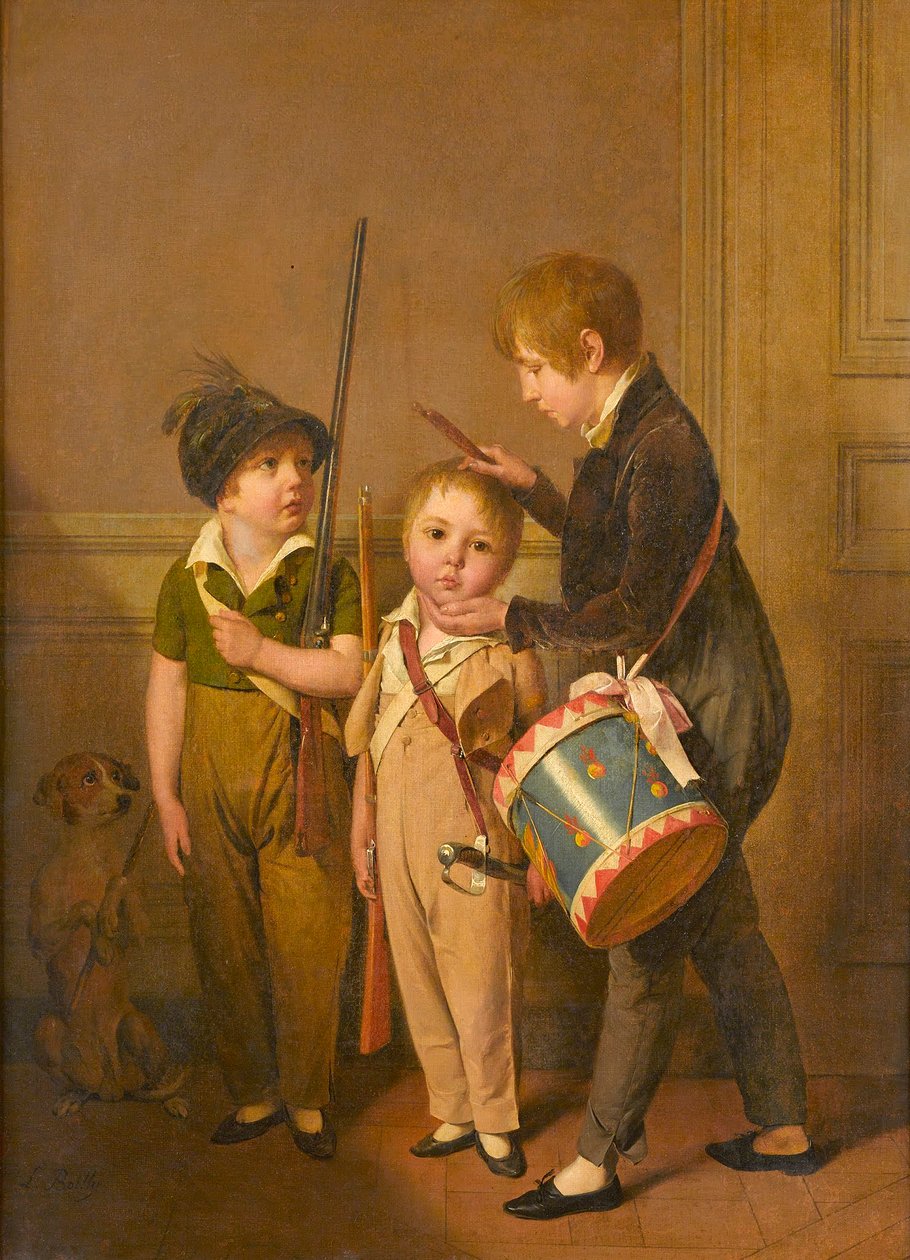 Louis-Léopold Boilly - Pienet sotilaat (My Little Soldiers) tekijältä Louis Leopold Boilly