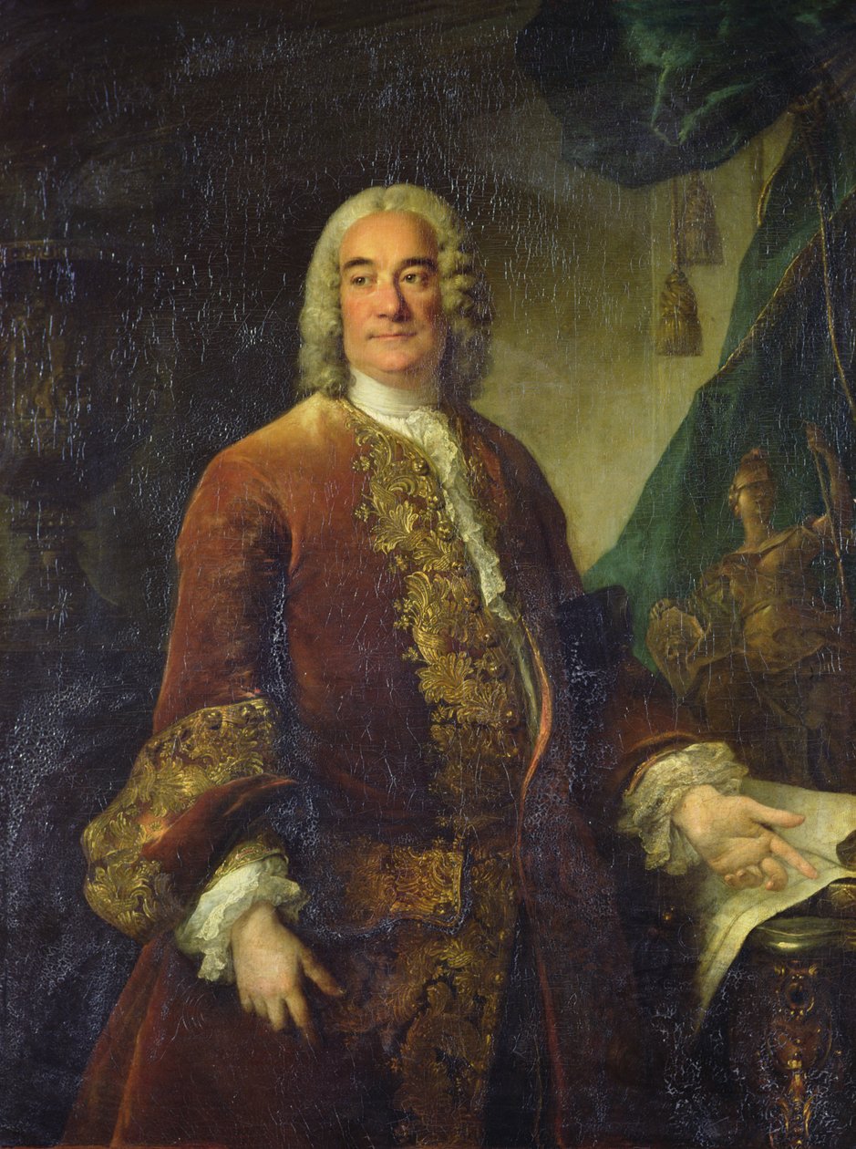 Charles-Francois-Paul Lenormant Tournehem (1684 - 1751), kuninkaallisten rakennusten johtaja, n. 1750 (öljy kankaalle) tekijältä Louis Tocqué