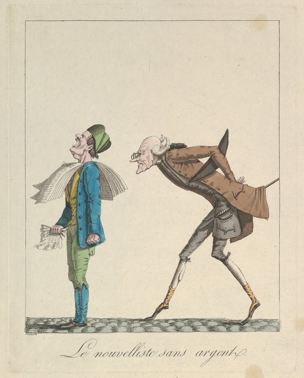 Le Nouvelliste Sans Argent, 1814. tekijältä Louis Maleuvre
