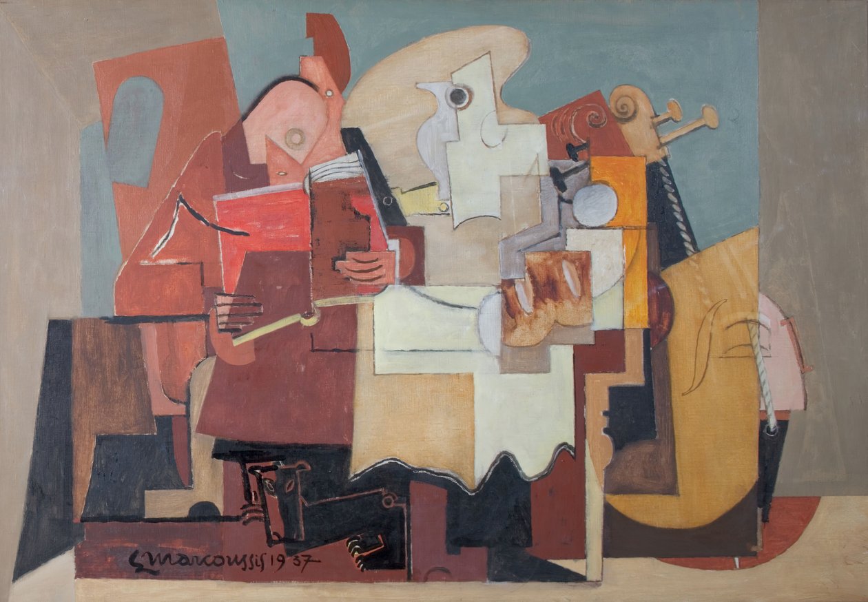 Lukija, 1937. tekijältä Louis Marcoussis