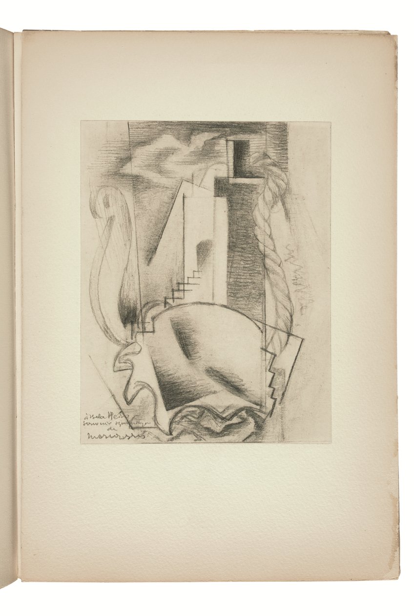 Sivu teoksesta Indicateur des chemins de cœur Paris, julkaisija Jeanne Bucher. tekijältä Louis Marcoussis