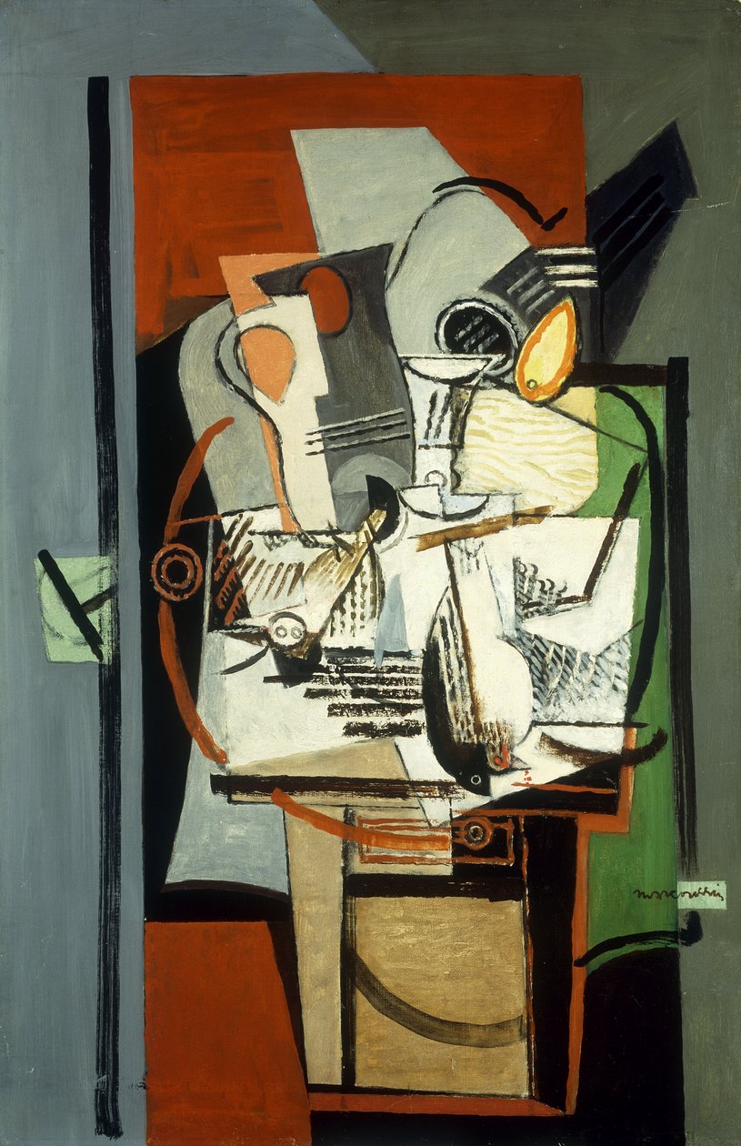 Asetelma; Nature Morte, noin 1930 tekijältä Louis Marcoussis