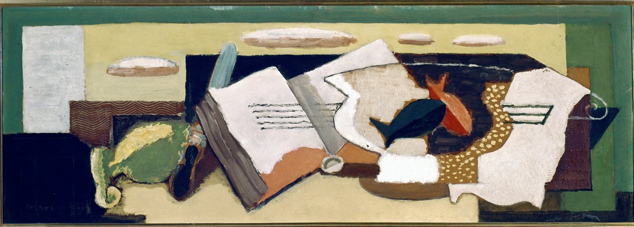 Maljakko kultakalalla (öljy kankaalle tekijältä Louis Marcoussis