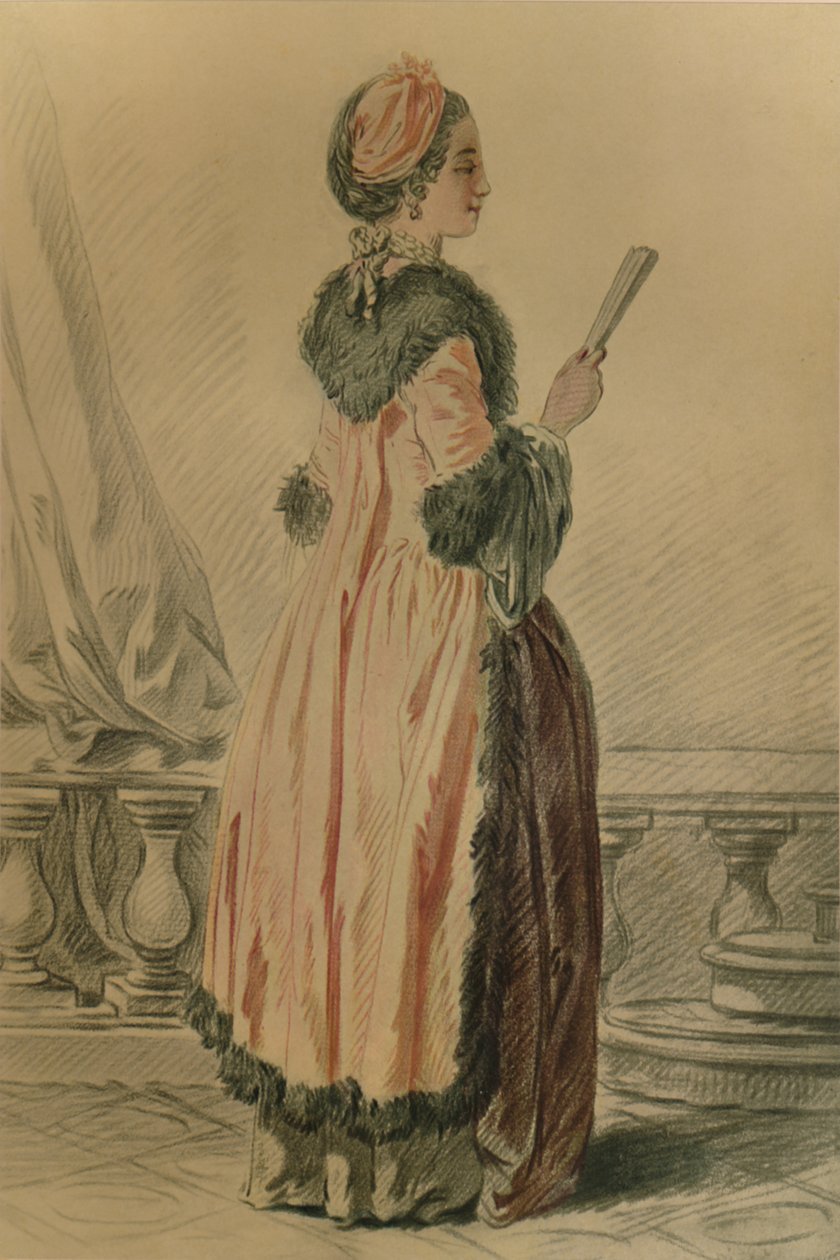 Venäläinen piika, venäläinen piika, c1765-1790, 1913 tekijältä Louis Marin Bonnet