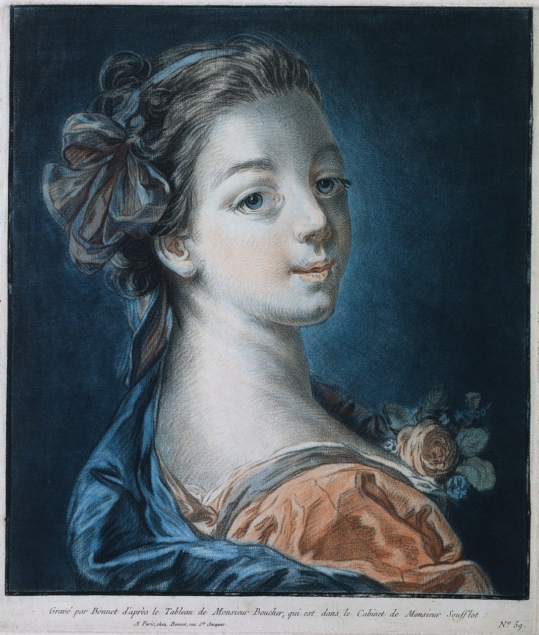Naisen johtaja Mme. Deshayes, c. 1771. tekijältä Louis Marin Bonnet