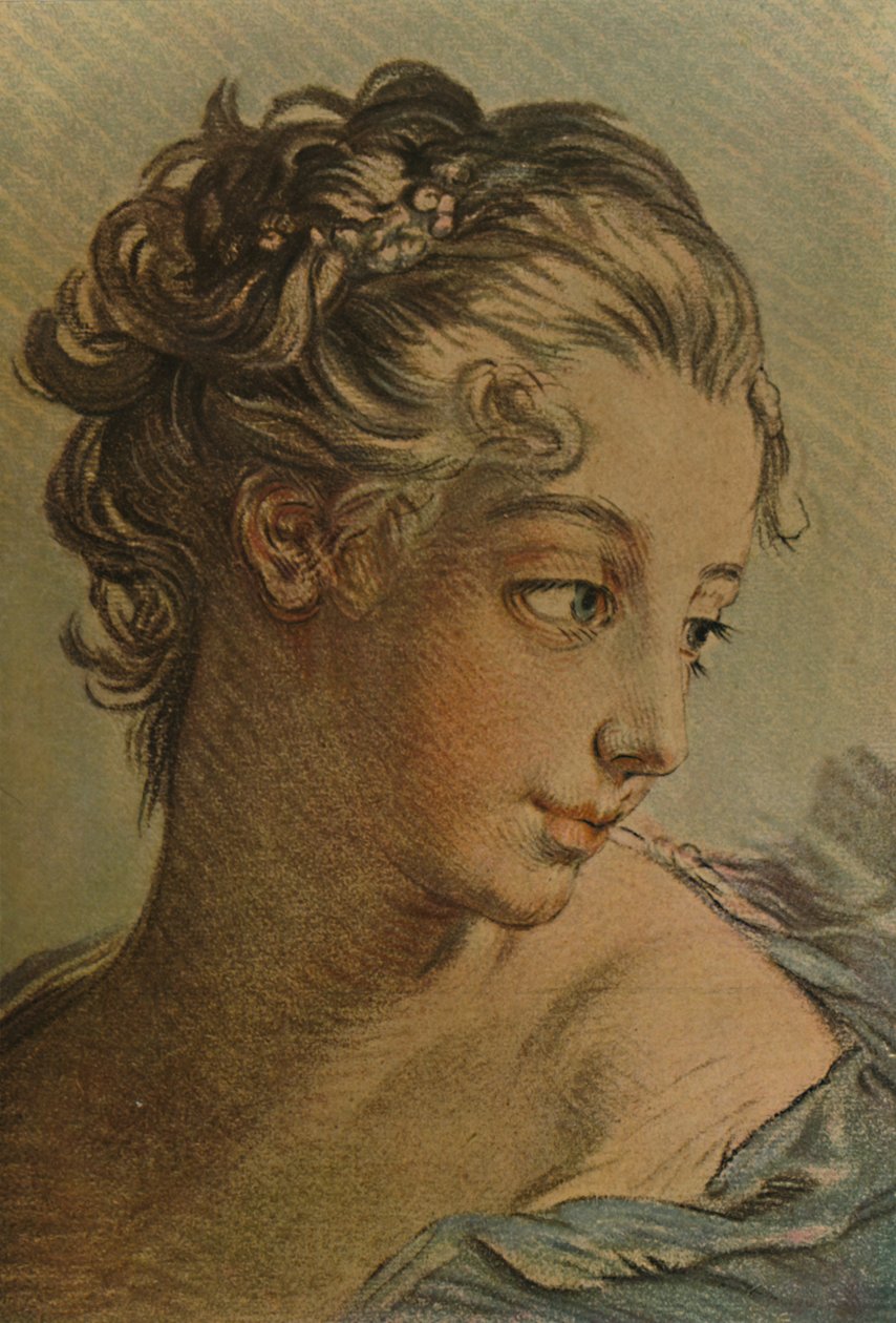 Nuoren tytön pää, 1760-1790, 1913 tekijältä Louis Marin Bonnet