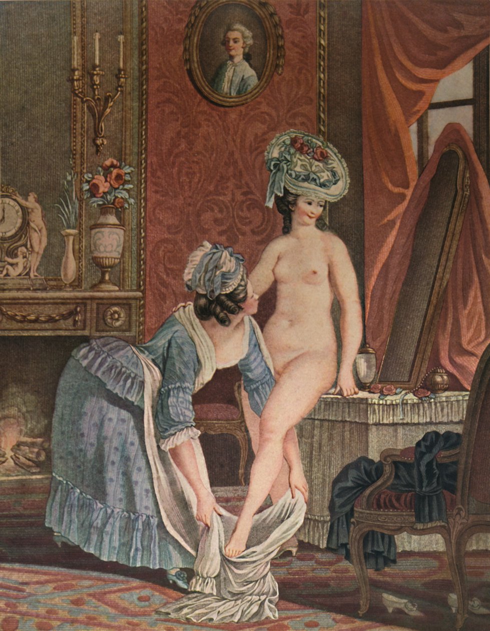 La Toilette, Bathing, c1765-1790, 1913 tekijältä Louis Marin Bonnet