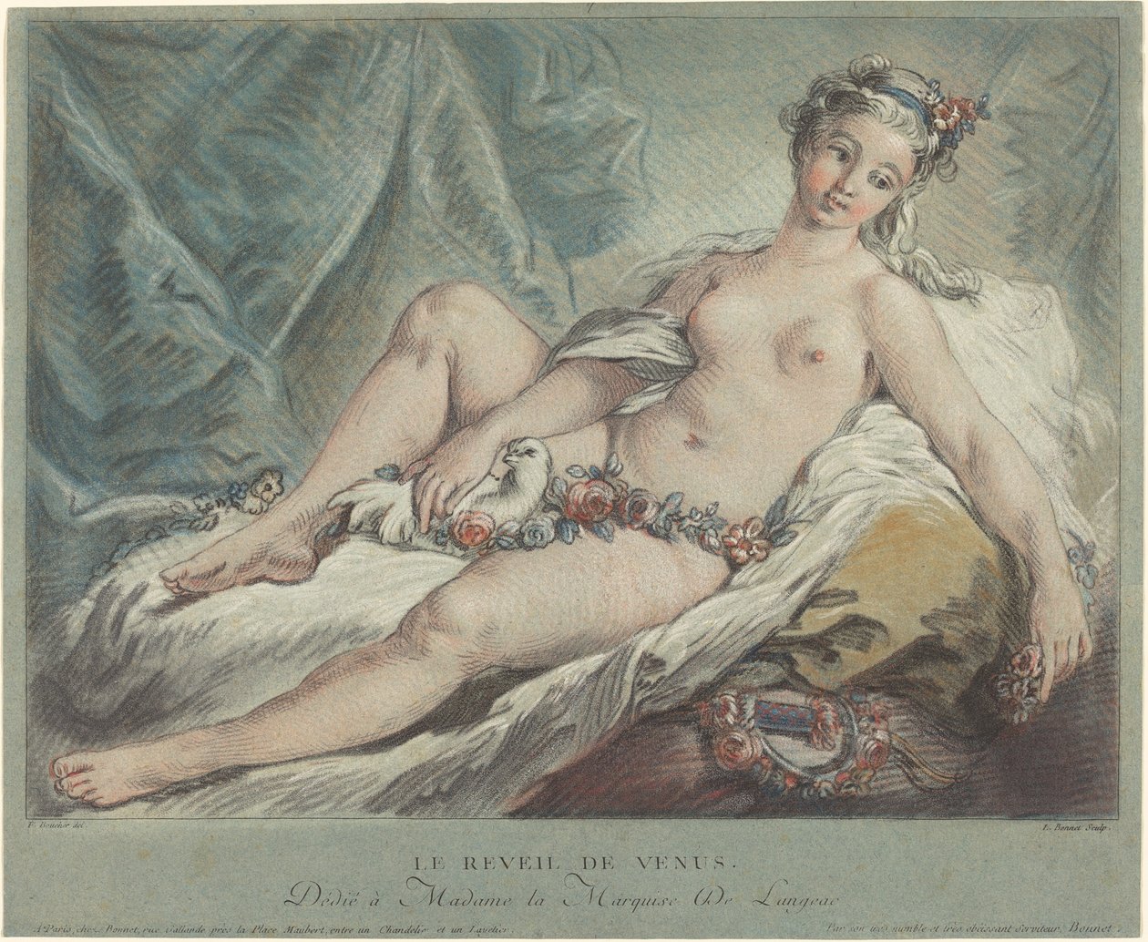 Venuksen herääminen Venuksen nousu, 1769 tekijältä Louis Marin Bonnet