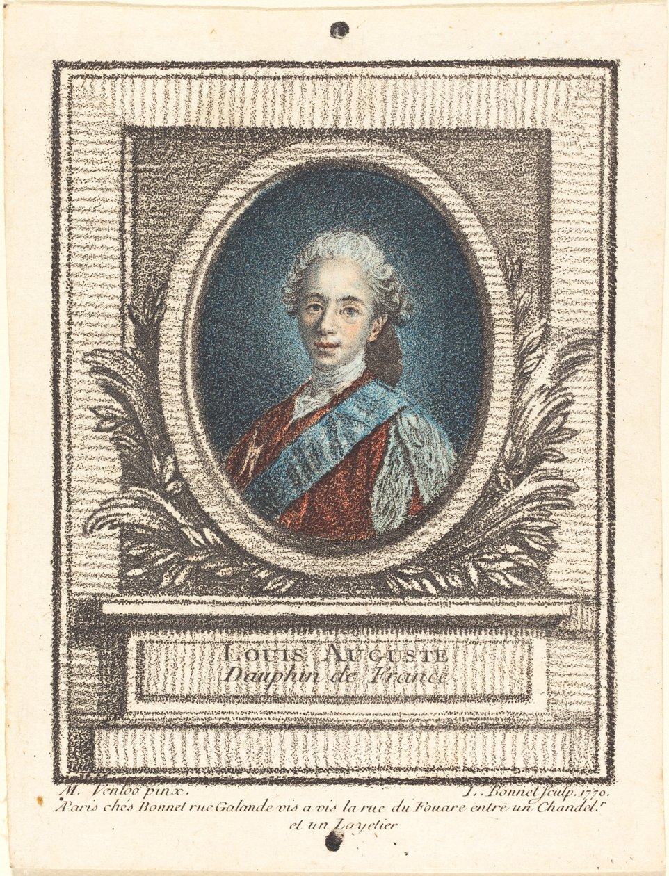 Louis-Auguste, Dauphin Ranskasta, 1770. tekijältä Louis Marin Bonnet