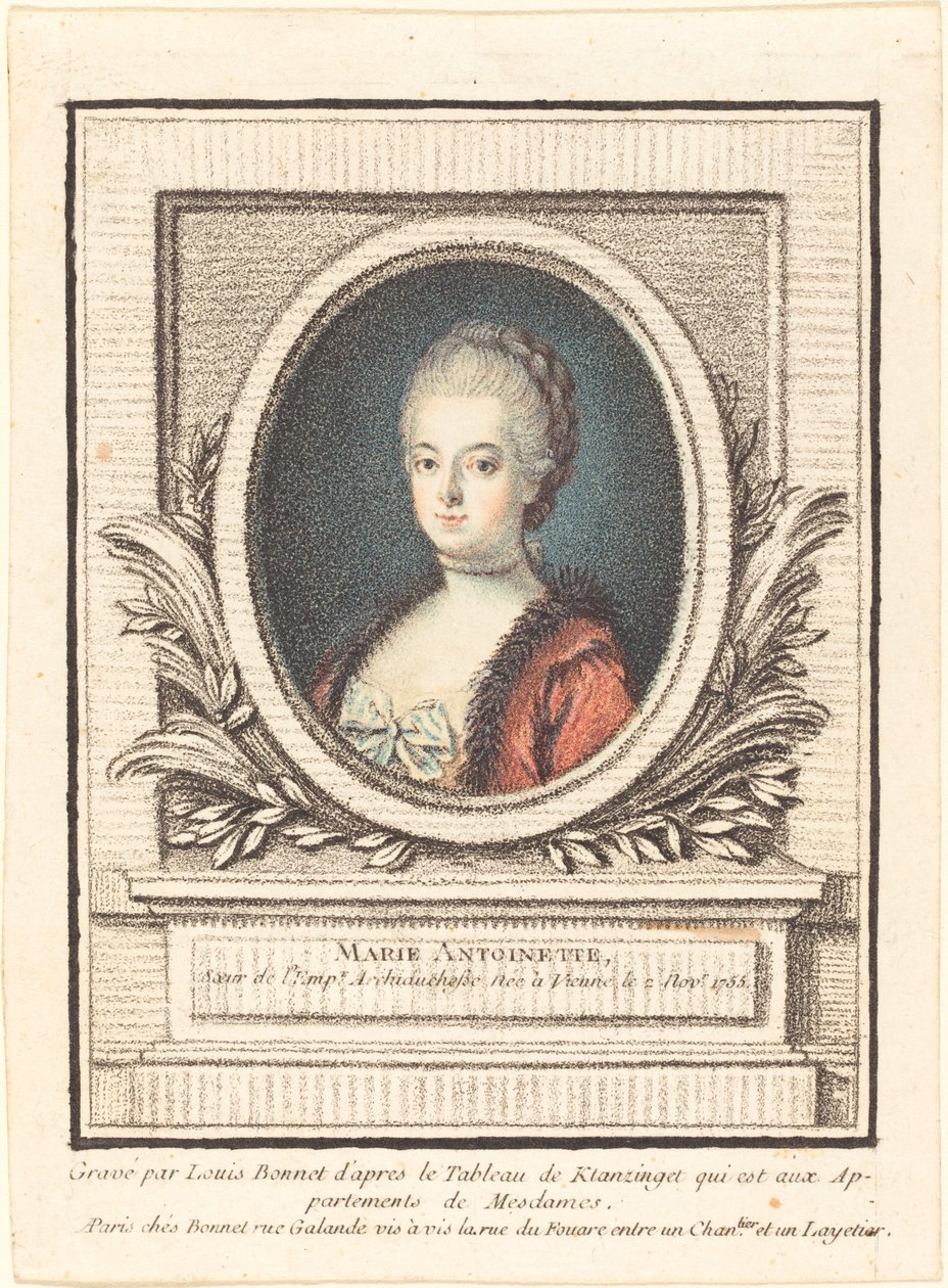 Marie Antoinette, Dauphine. tekijältä Louis Marin Bonnet