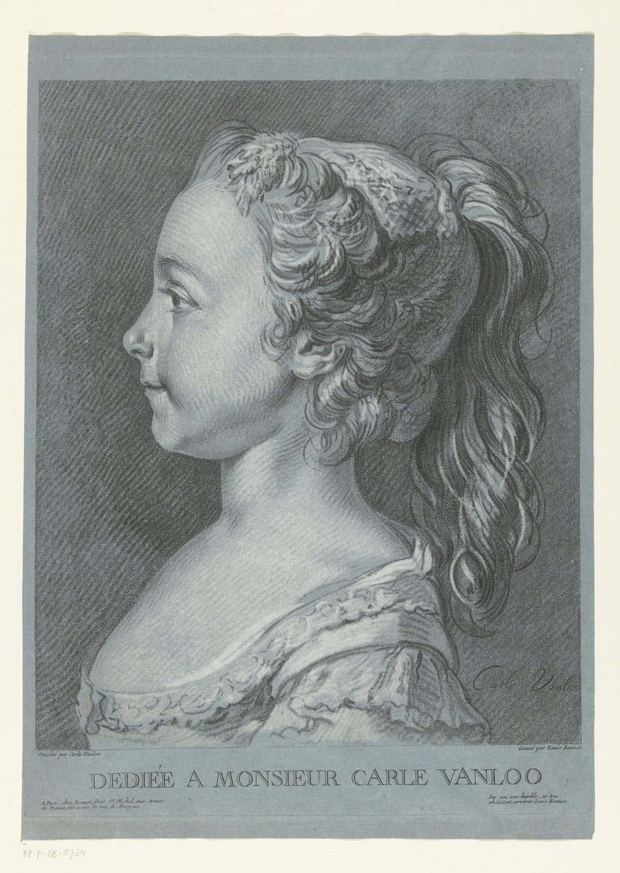 Nuoren tytön muotokuva Tête de jeune fille tekijältä Louis Marin Bonnet