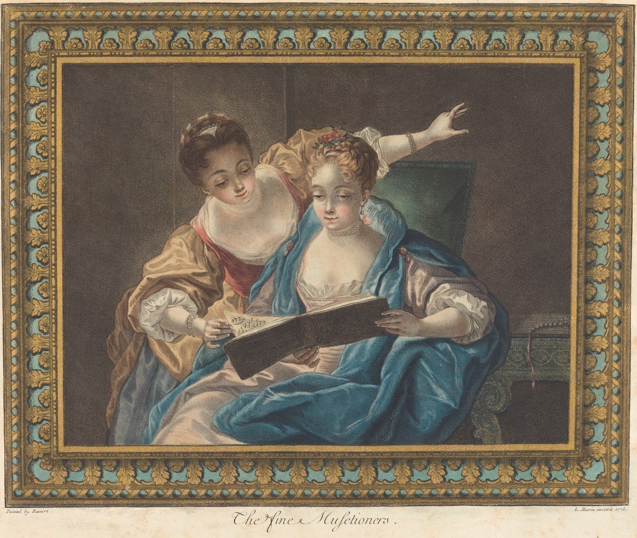 Hienot musisoijat, 1775. tekijältä Louis Marin Bonnet