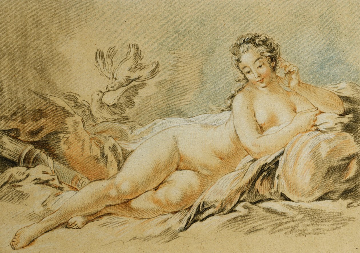 Venus lepää, Francois Boucherin jälkeen; Loput Venuksesta, Francois Boucherin jälkeen, 1774 tekijältä Louis Marin Bonnet
