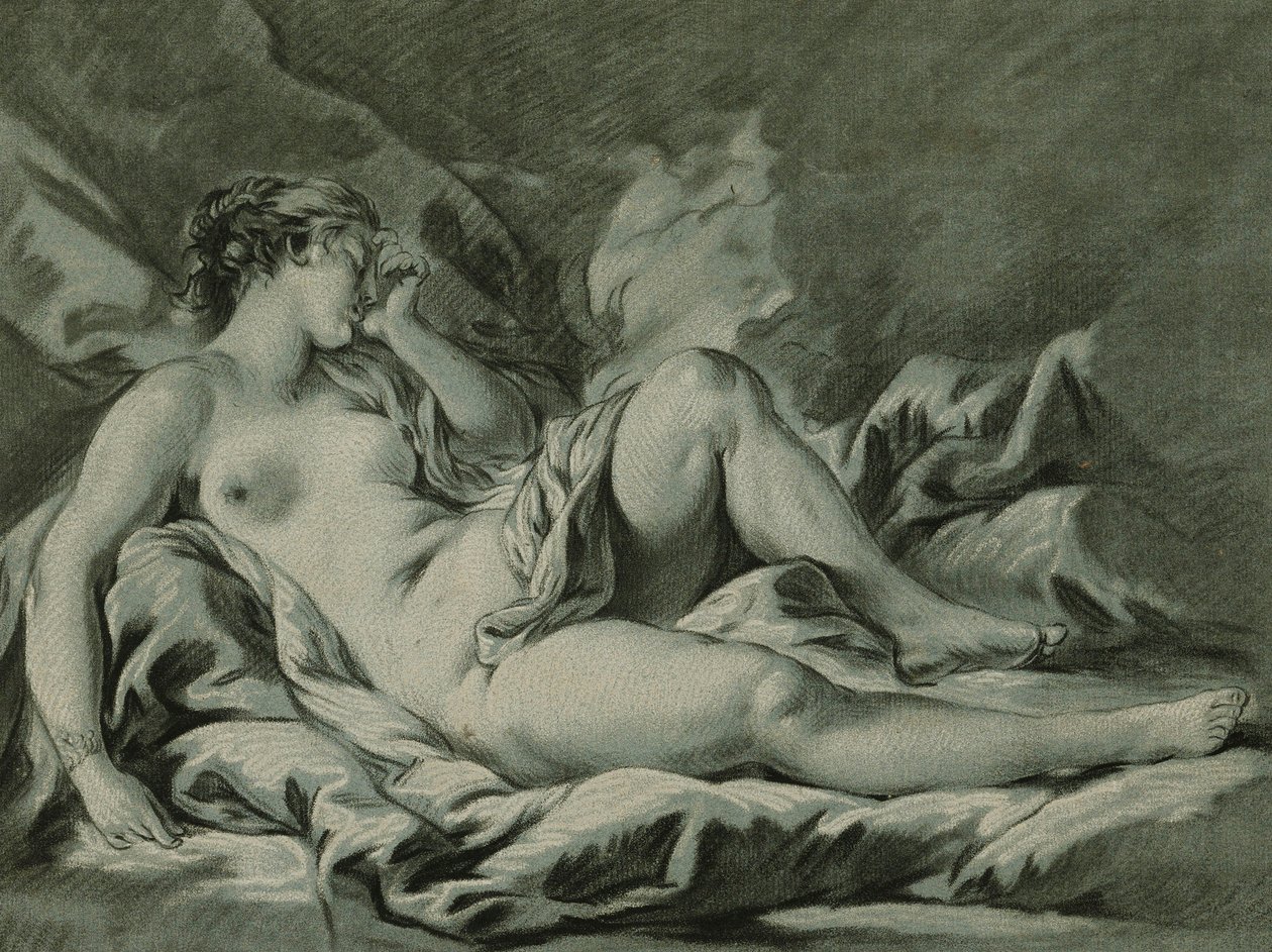 Venus nukkuu, Francois Boucherin jälkeen; Venuksen uni, Francois Boucherin jälkeen, 1771 tekijältä Louis Marin Bonnet