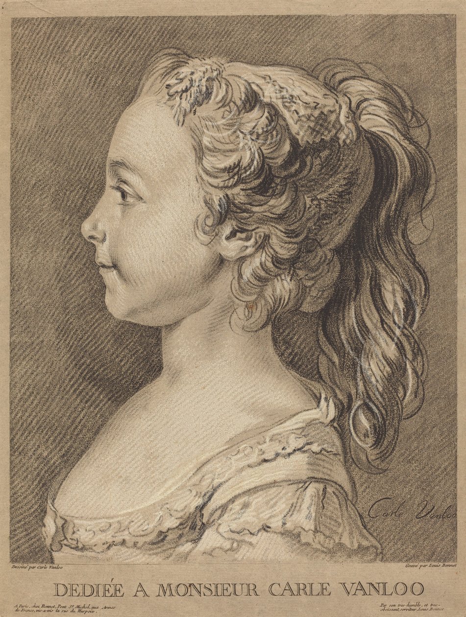 Marie-Rosalie Vanloo tekijältä Louis Marin Bonnet after Carle Van Loo