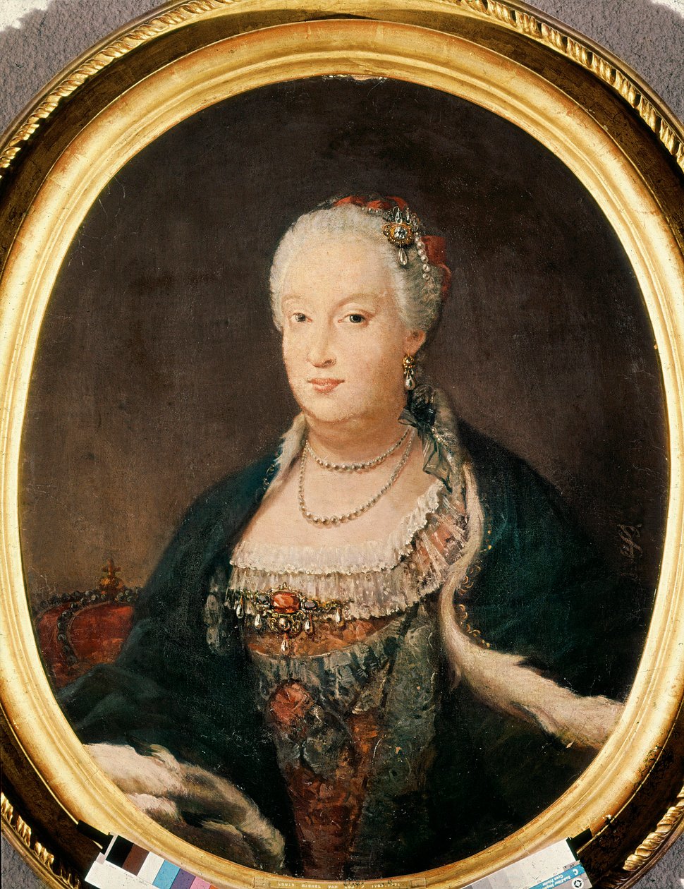 Barbara Braganzasta (1711-1758), Espanjan kuningatar (1746-1758), Ferdinand VI:n vaimo tekijältä Louis Michel van Loo