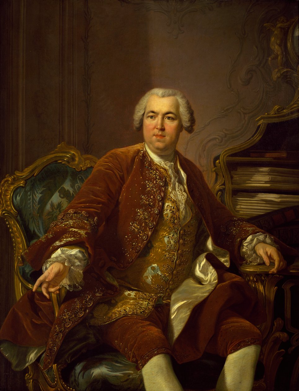 Louis Michel van Loon muotokuva Nicolas Beaujonista (1707-1771) tekijältä Louis Michel van Loo