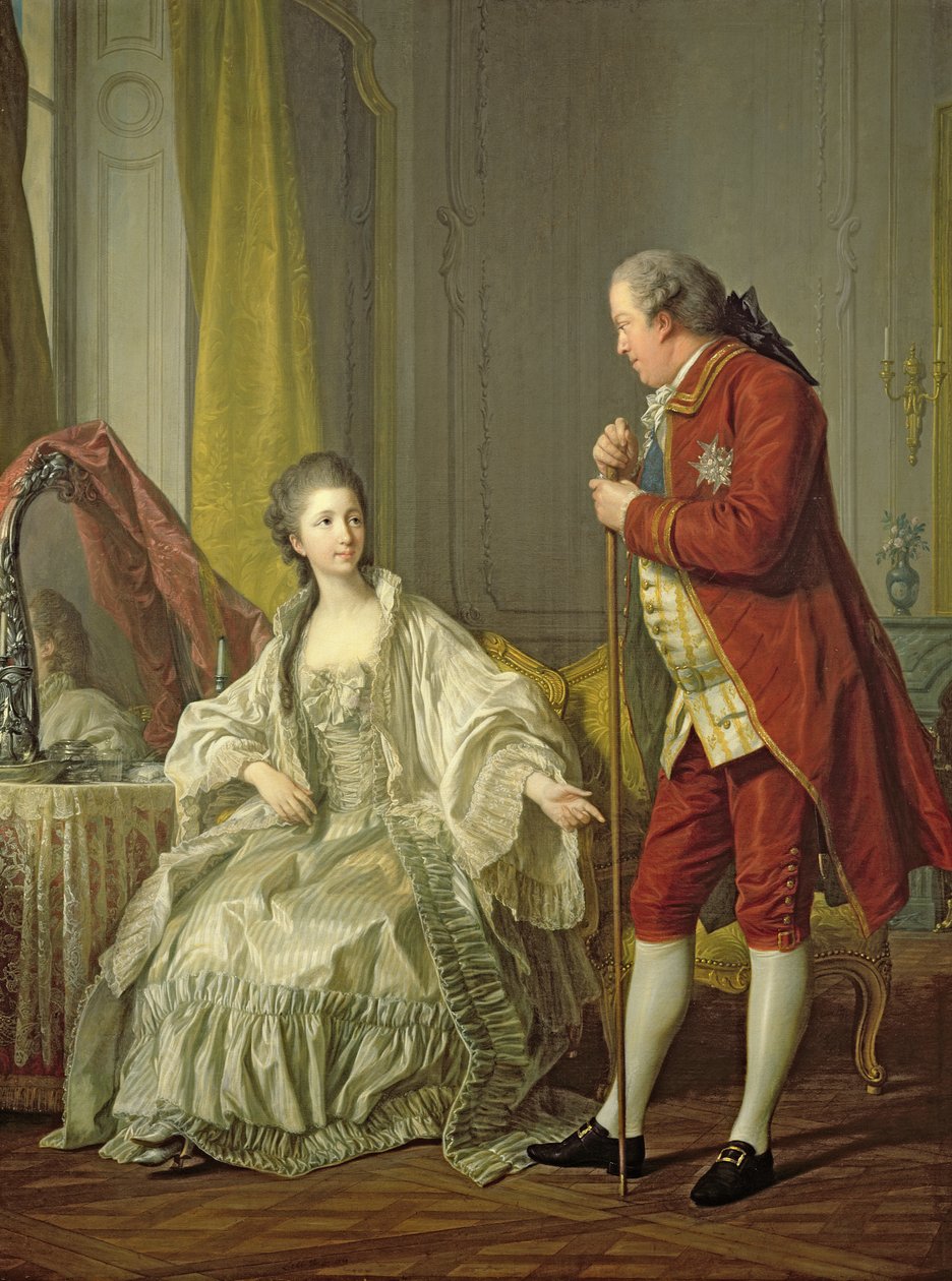 Marquis de Marignyn ja hänen vaimonsa Marie-Francoise Constance Julie Filleulin muotokuva tekijältä Louis Michel van Loo