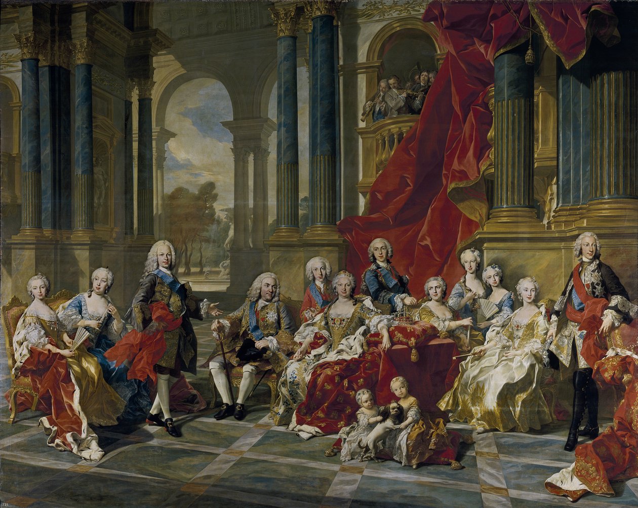 Espanjan kuninkaan Philip V:n perhe, 1743 tekijältä Louis Michel van Loo