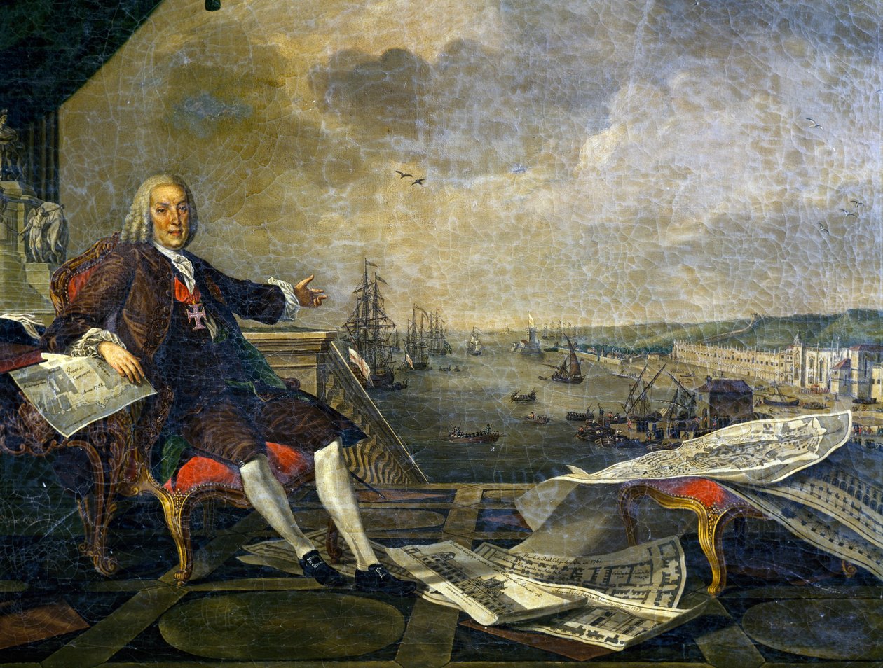 Sebastiao Jose de Carvalhon ja Melon muotokuva tekijältä Louis Michel van and Vernet Claude Joseph Loo