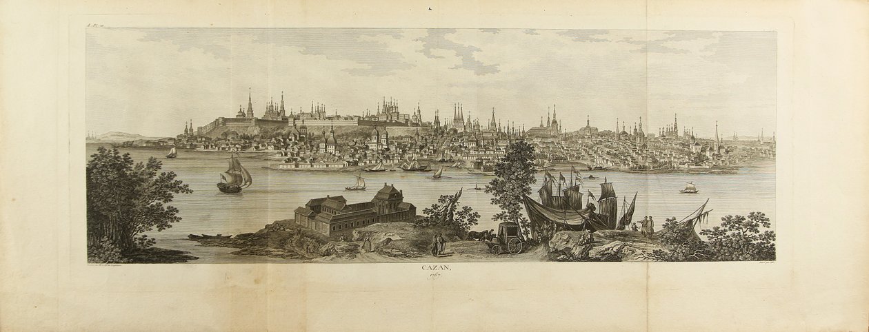 Panoraamanäkymä Kasanille, 1767 tekijältä Louis Nicolas de Lespinasse