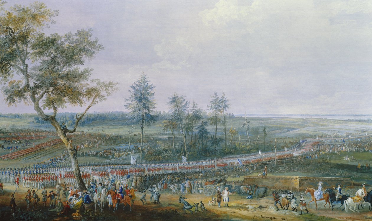 Otettu Yorktownista, Virginiasta, 19. lokakuuta 1781, tekijältä Louis Nicolas van Blarenberghe