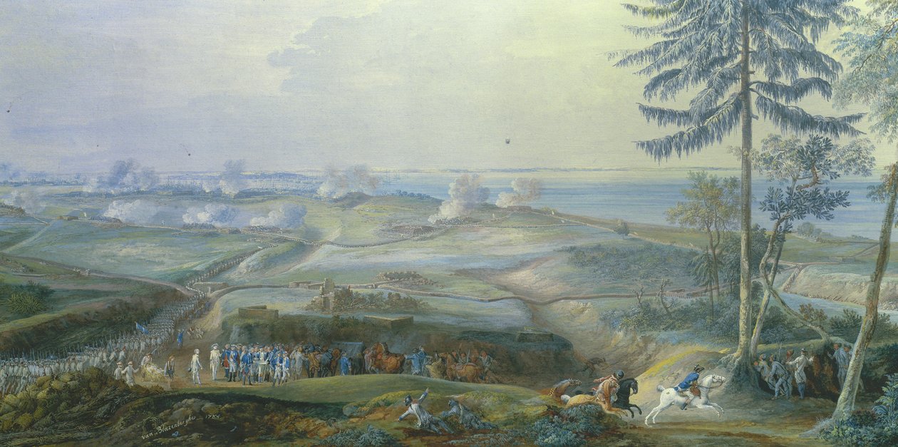 Yorktownin toimipaikka 6.-19. lokakuuta tekijältä Louis Nicolas van Blarenberghe
