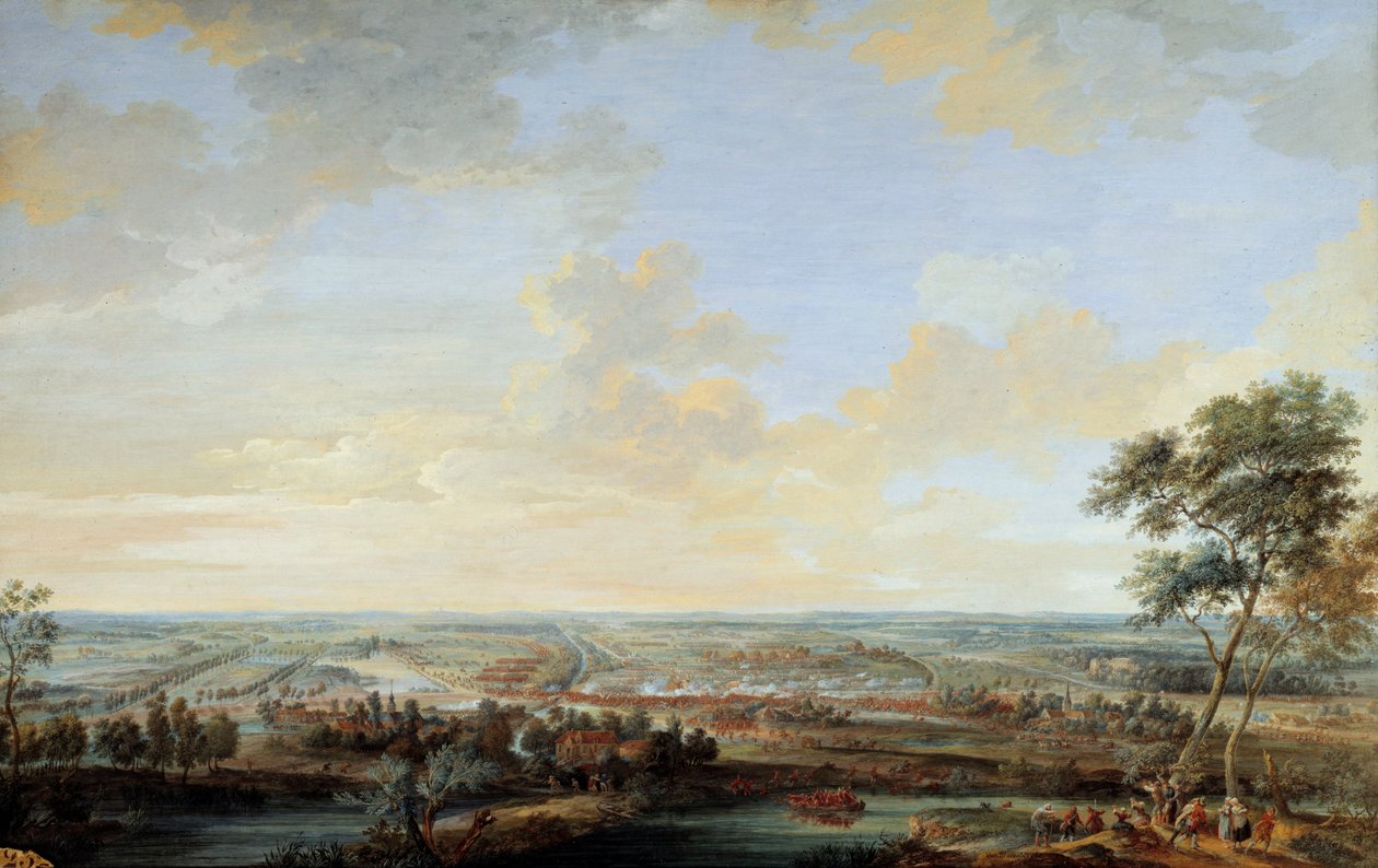 Itävallan peräkkäissota (1741-1748): Chaylan varakreivi voitti Mellen taistelun 9. heinäkuuta tekijältä Louis Nicolas van Blarenberghe