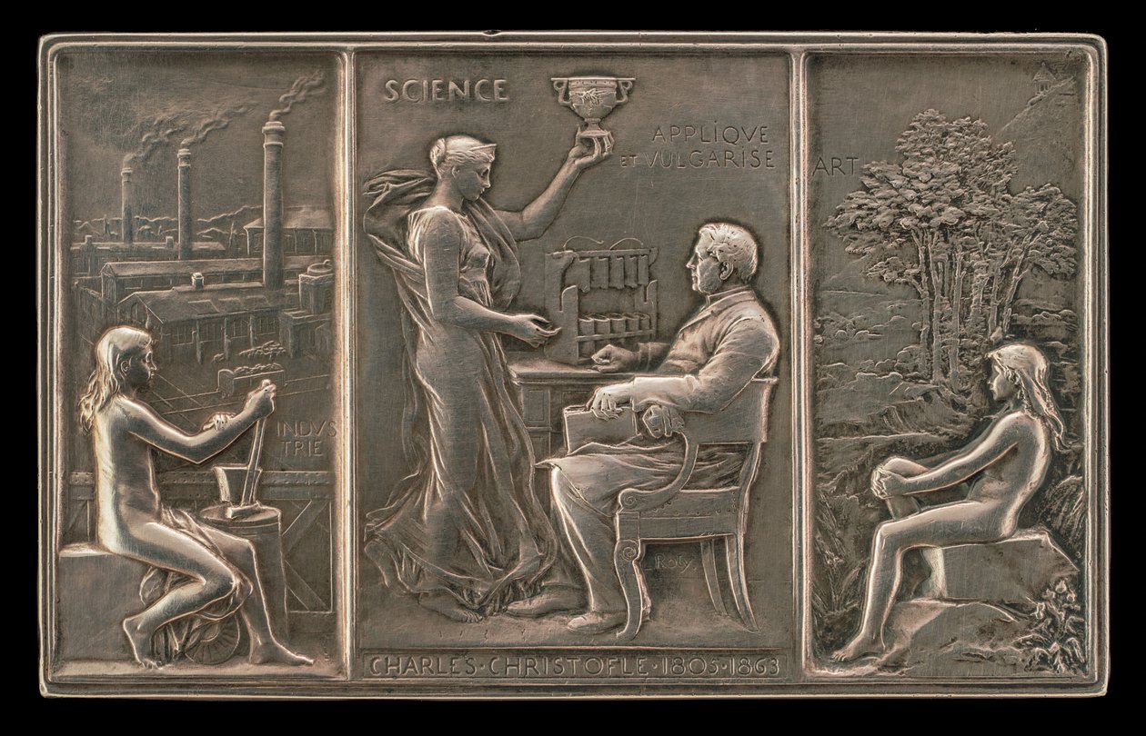 Charles Christofle, 1805-1863, Silversmith [kääntöpuoli] tekijältä Louis Oscar Roty