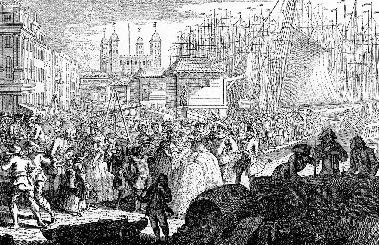 Ison-Britannian tuonti Ranskasta..., 1757. tekijältä Louis Philippe Boitard