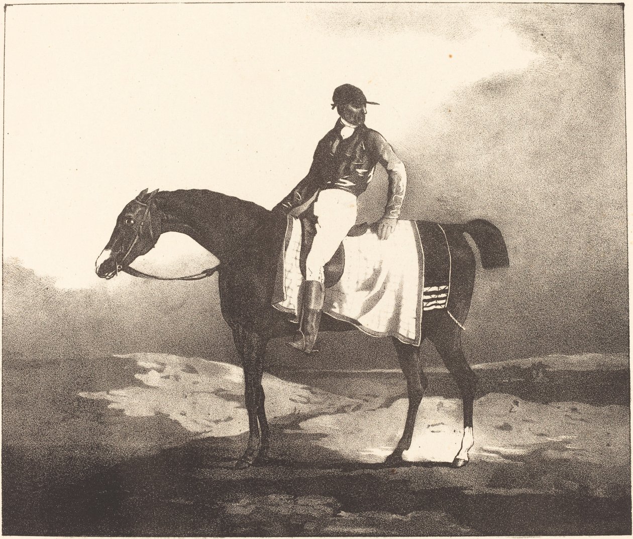 British Horse ja Jockey tekijältä Louis Pierre Marie Courtin after Théodore Gericault