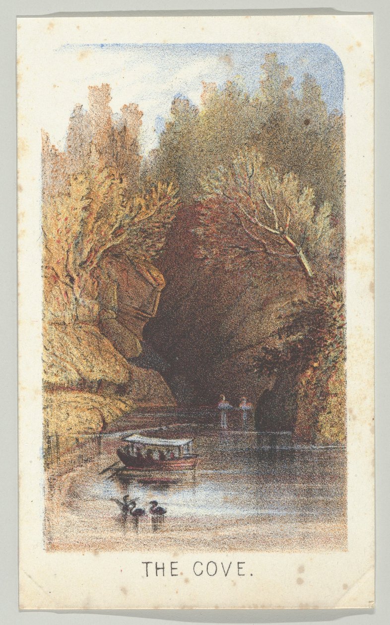 The Cove, sarjasta Views in Central Park, New York, osa 3, 1864. tekijältä Louis Prang