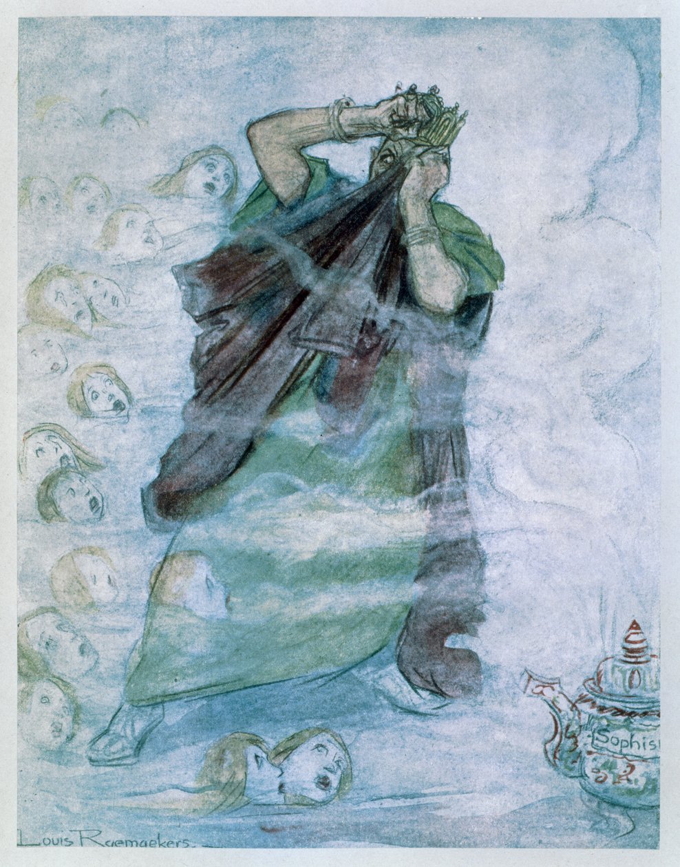 "The Lusitania: Herodes painajainen, 1915 "Ikevätkö he "äitiä" vai "murhaa"", 1916 tekijältä Louis Raemaekers