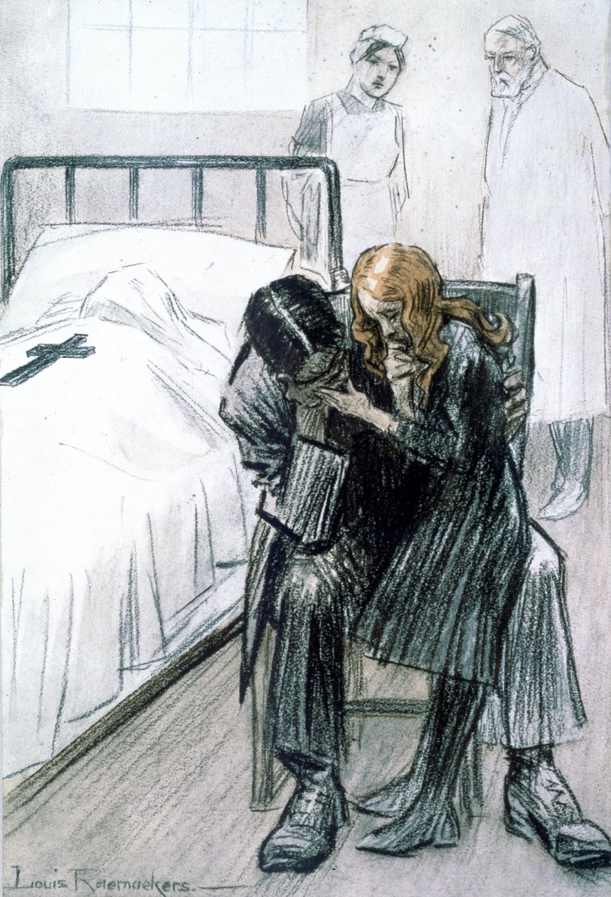 "The Zeppelin Triumph: Casualty of War", 1916 tekijältä Louis Raemaekers