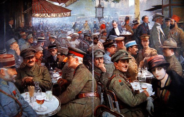 "Rauhan kahvila sodan aikana" tekijältä Louis Remy Sabattier