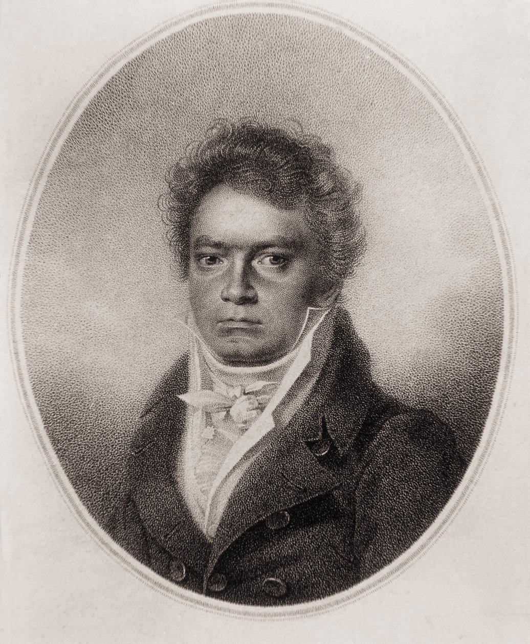 Beethoven, Ludwig, pakettiauto. saksalainen säveltäjä (kaiverrus) tekijältä Louis Rene Letronne