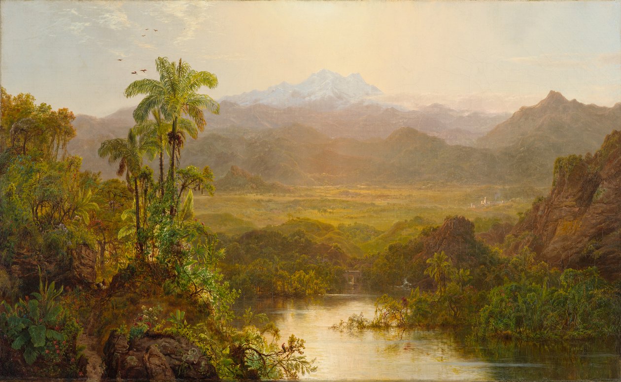 Maisema Ecuadorissa, 1859 tekijältä Louis Rémy Mignot
