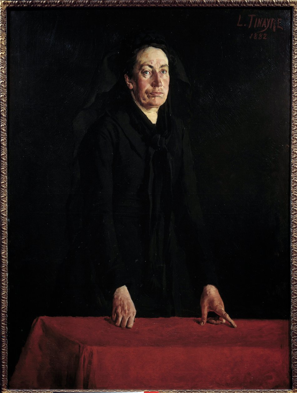 Commune de Paris: "" Louise Michelin (1830-1905) muotokuva korokkeella"" Militantti anarkisti oikeudessa oikeudenkäynnin aikana. Louis Tinayren (1861-1942) maalaus 1882 su. 1,29x0,95 m Pariisi, Musee Carnavalet Huomio! Tämän teoksen käyttö voi olla aiheena tekijältä Louis Tinayre