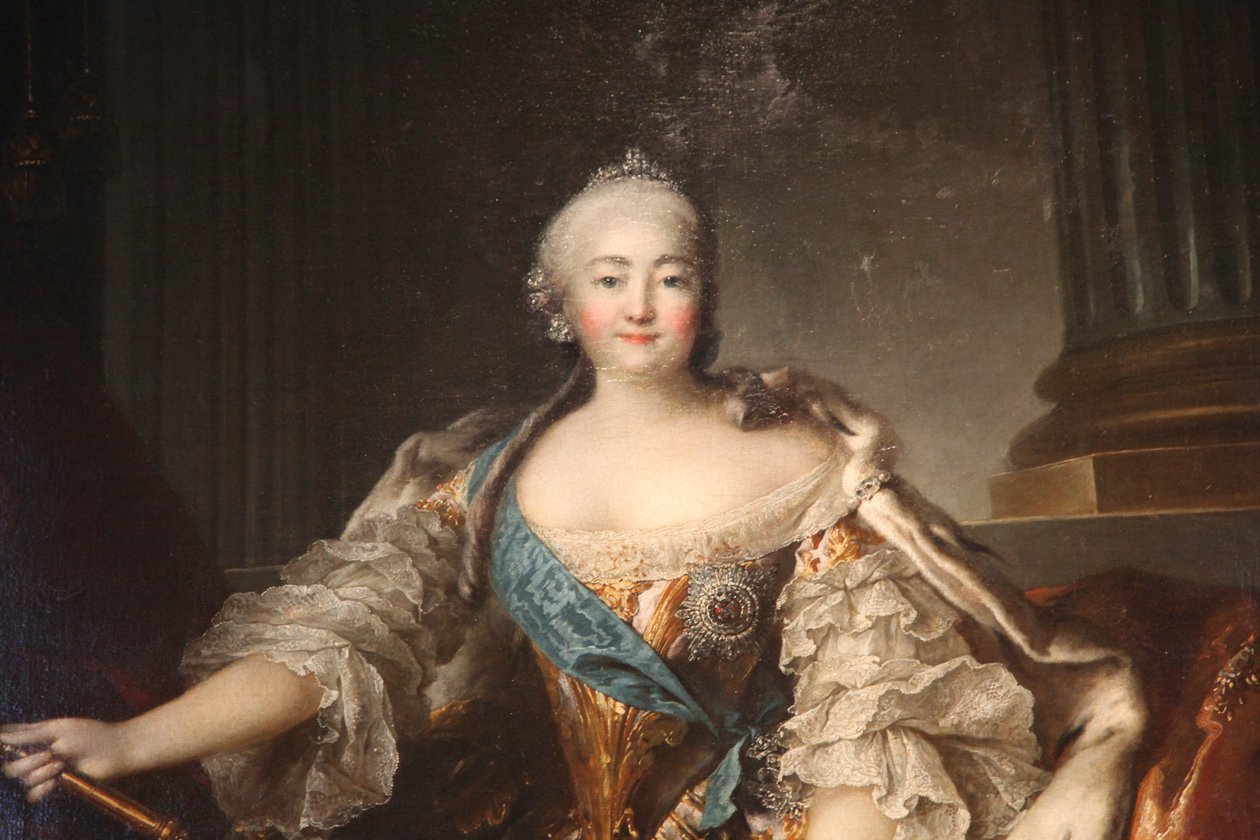 "Keisarinna Elizabeth Petrovnan muotokuva", 1758 tekijältä Louis Tocqué