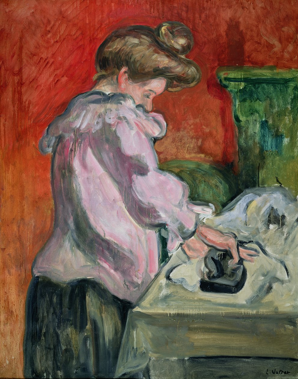 Nainen silitys (öljy kankaalle) tekijältä Louis Valtat
