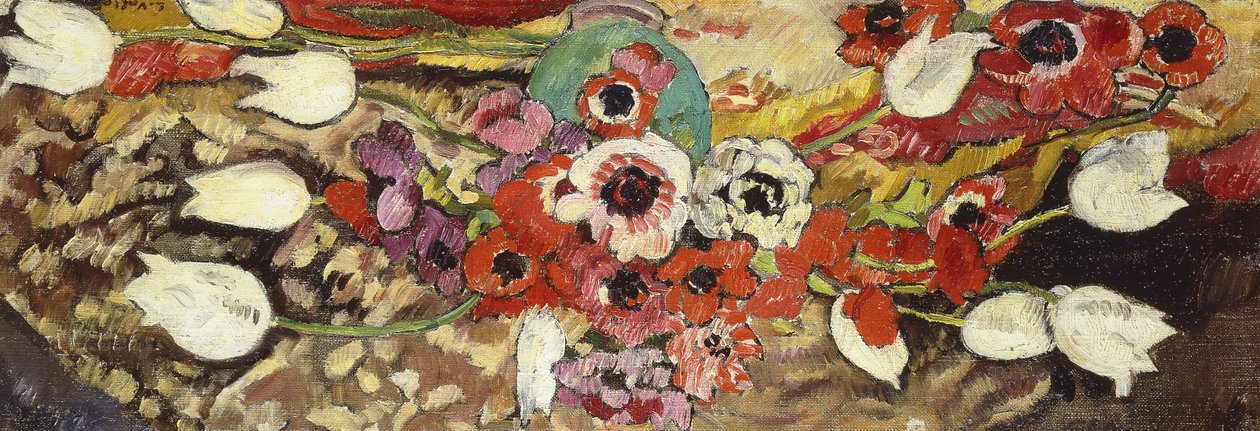 Anemones ja valkoiset tulppaanit; Anemones ja valkoiset tulppaanit tekijältä Louis Valtat