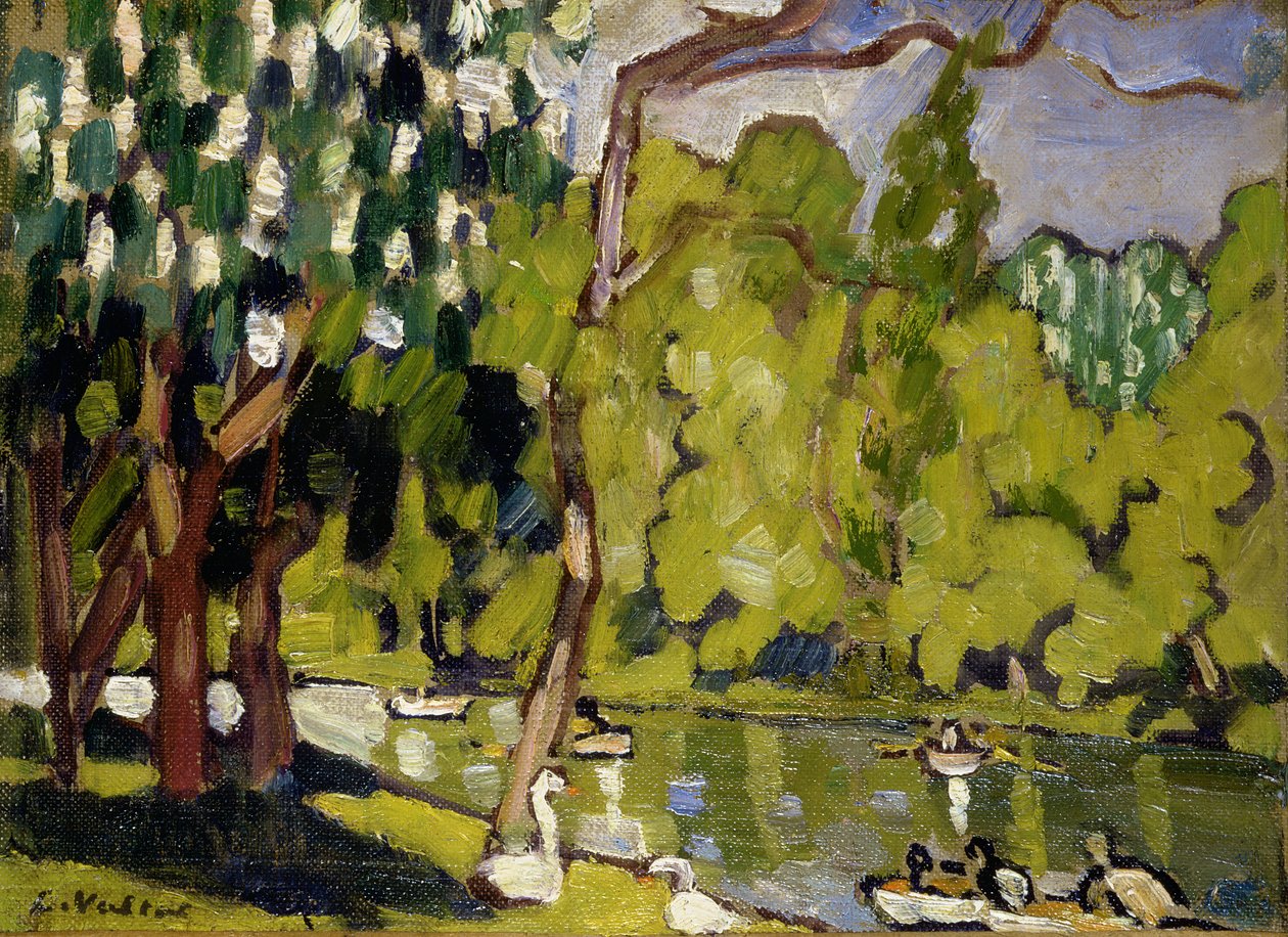 Veneitä Bois de Boulognen järvellä tekijältä Louis Valtat