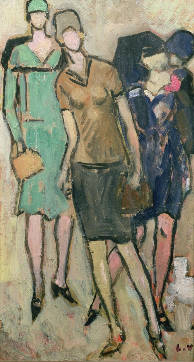 Figuuri ja nuori tyttö villapaidassa tekijältä Louis Valtat