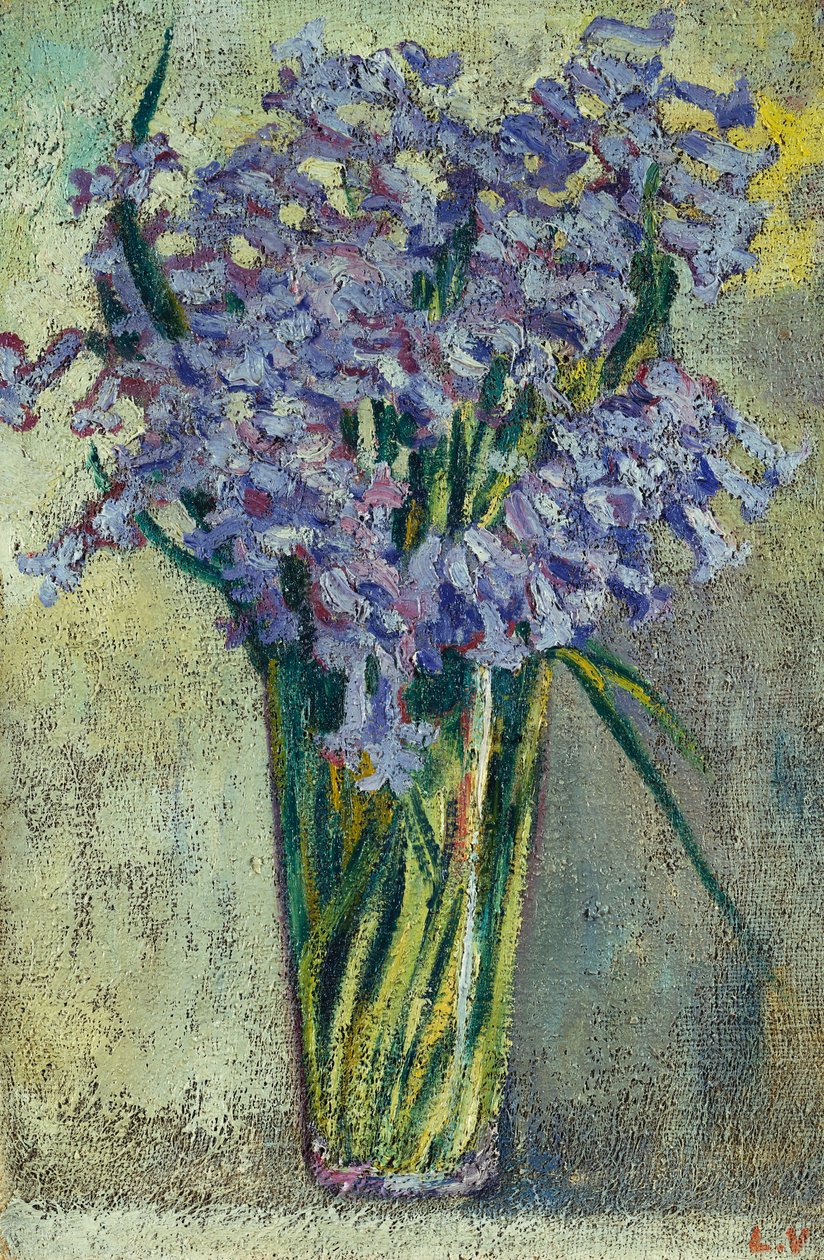 Lasimaljakko kukkia, n. 1910 (öljy kankaalle) tekijältä Louis Valtat