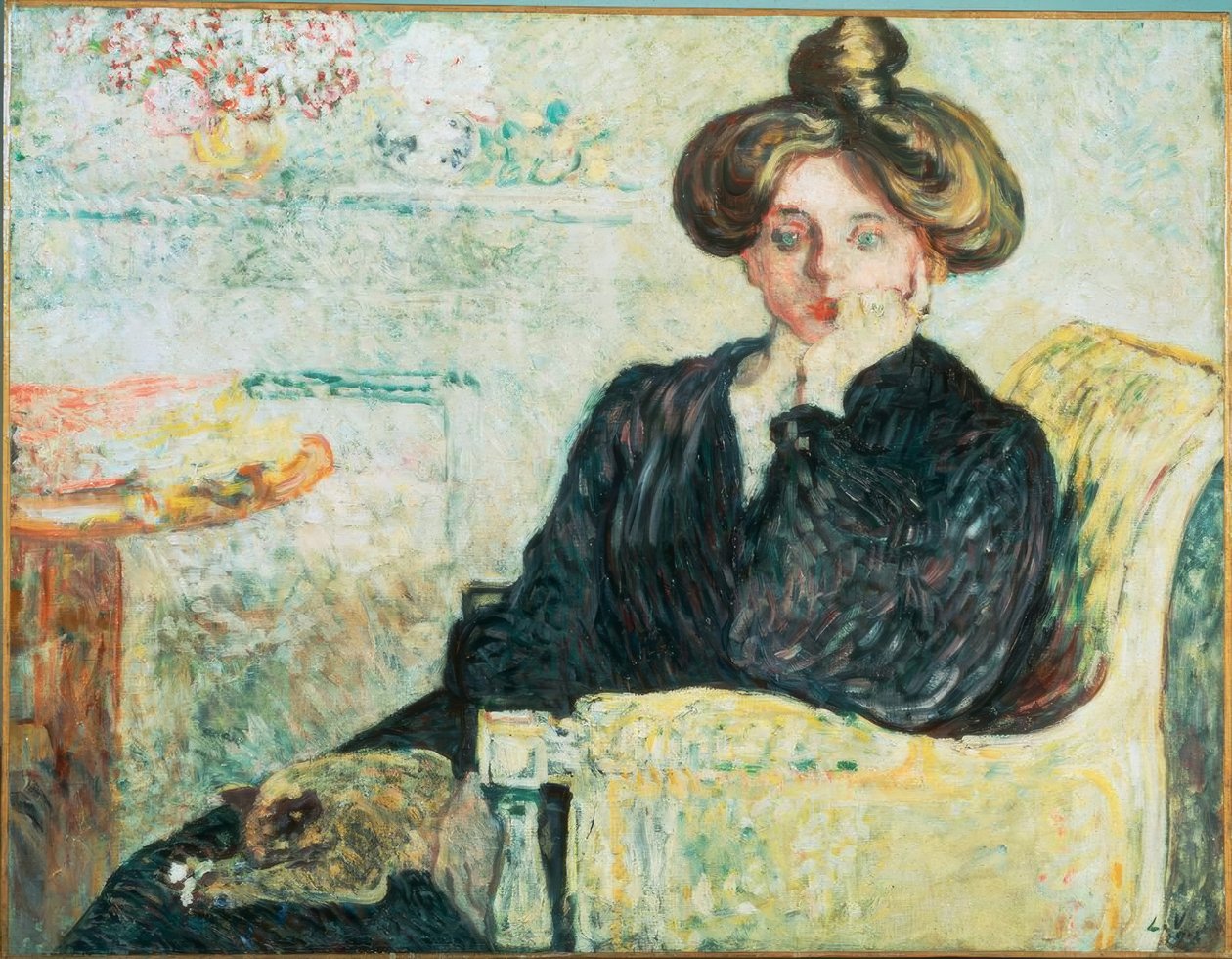 Louis Valtat, "Jeune femme pensive" / Öljy kankaalle, 1903 tekijältä Louis Valtat
